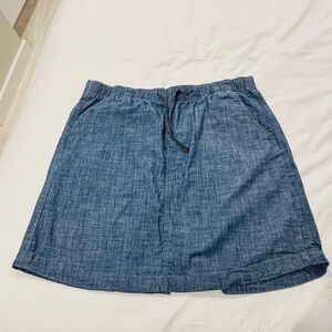 L.L.Bean Blue Denim Skirt